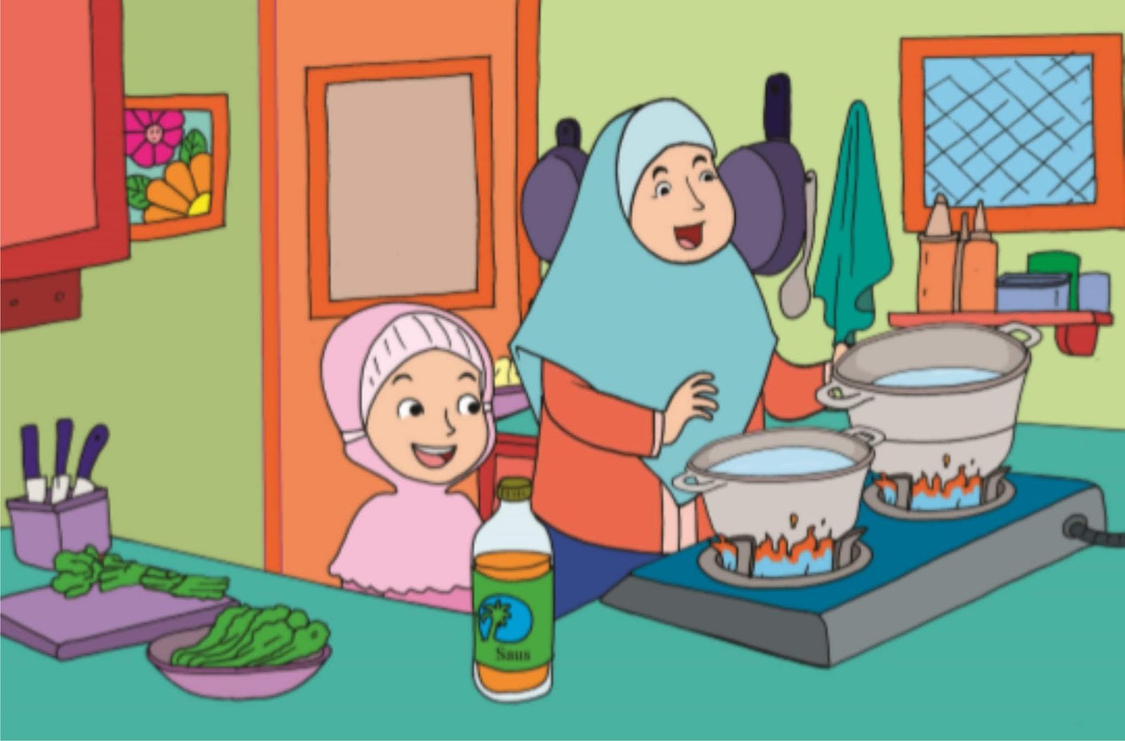 Detail Gambar Anak Membantu Ibu Memasak Nomer 6