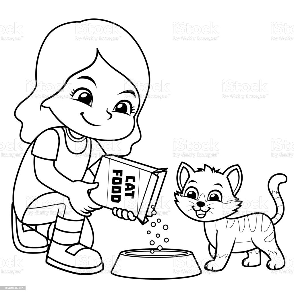 Detail Gambar Anak Memberi Makan Kucing Nomer 2