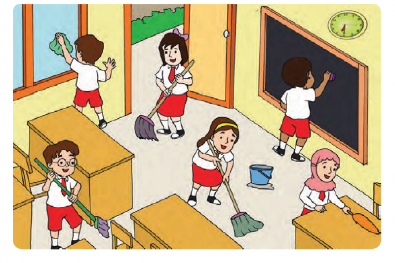 Gambar Anak Membersihkan Kelas - KibrisPDR