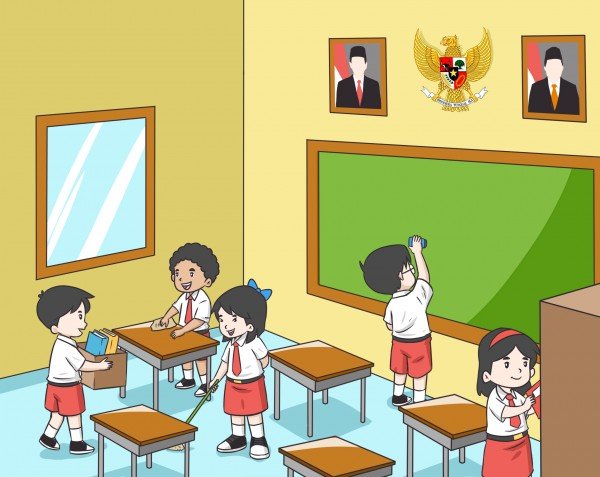 Detail Gambar Anak Membersihkan Kelas Nomer 9