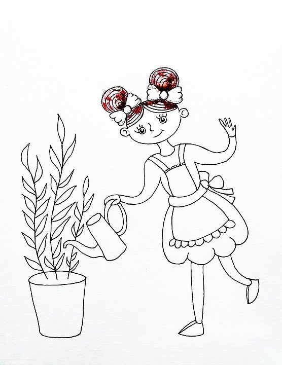 Detail Gambar Anak Menyiram Bunga Kartun Nomer 28