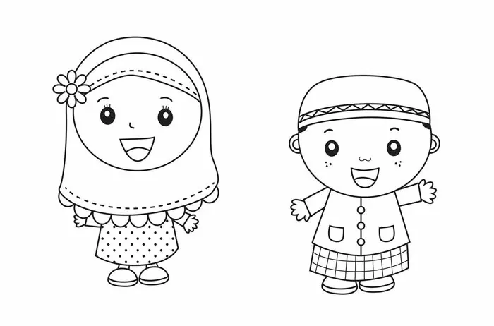 Detail Gambar Anak Muslim Dan Muslimah Nomer 27