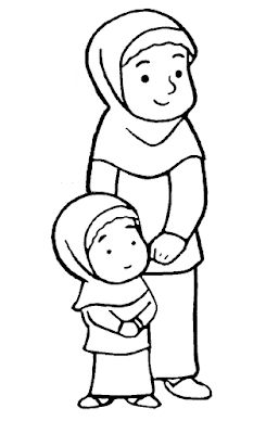 Detail Gambar Anak Muslim Untuk Mewarnai Nomer 30