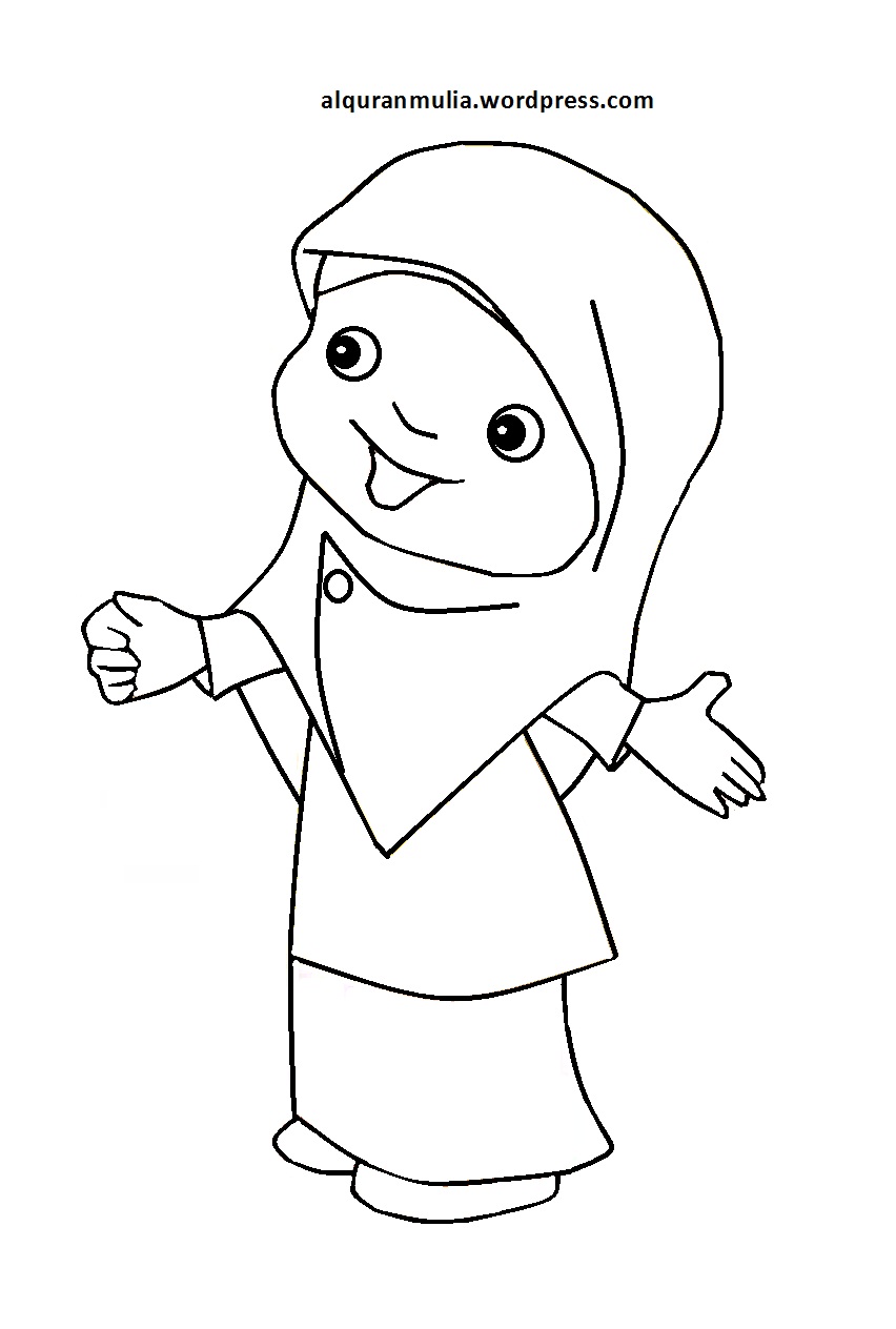 Detail Gambar Anak Perempuan Kartun Muslim Nomer 17