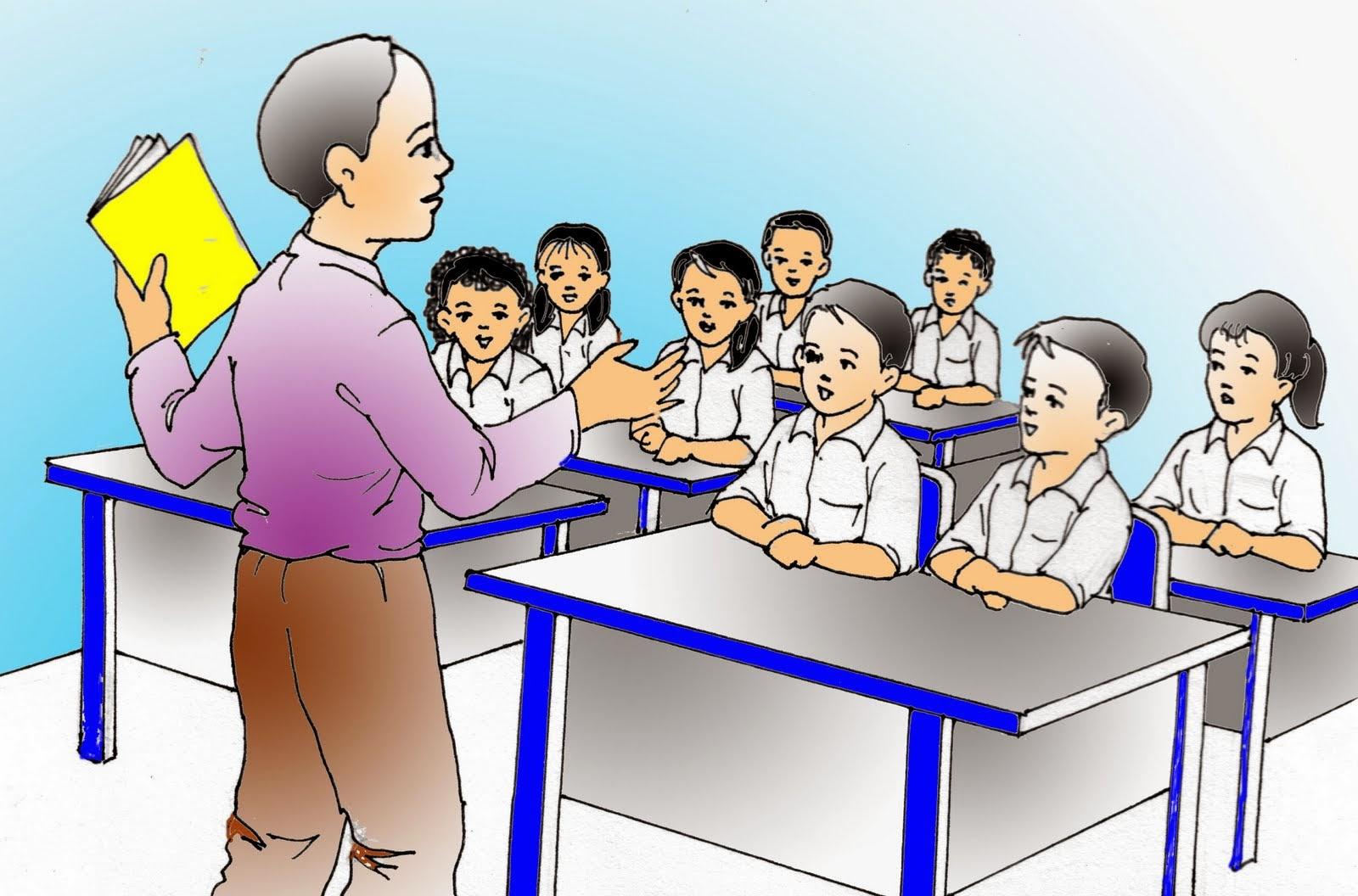 Detail Gambar Anak Sekolah Kartun Di Kelas Sedang Mengerjakan Soal Nomer 3