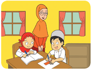 Detail Gambar Anak Sekolah Kartun Di Kelas Sedang Mengerjakan Soal Nomer 7