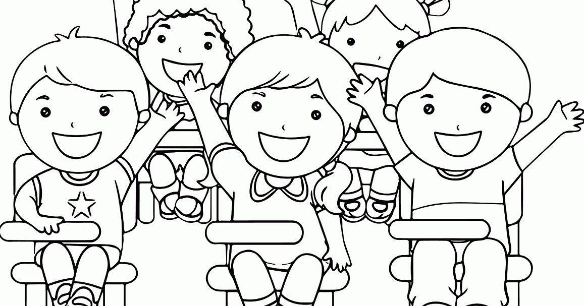 Detail Gambar Anak Sekolah Kartun Hitam Putih Nomer 4