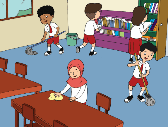 Detail Gambar Anak Sekolah Menyapu Lantai Nomer 18