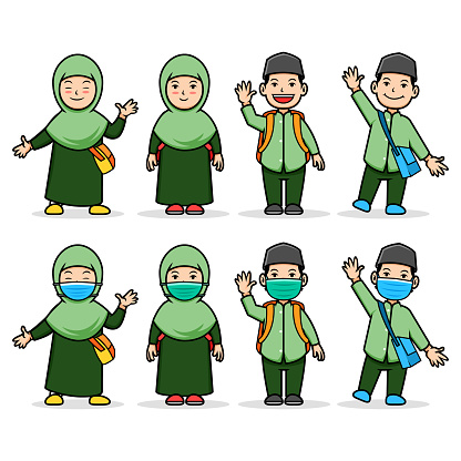 Detail Gambar Anak Sekolah Muslim Kartun Nomer 20