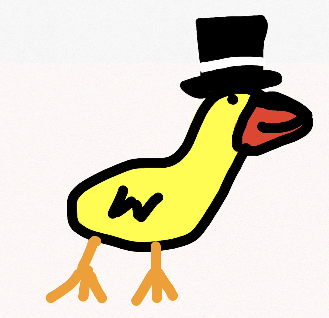 Detail Duck With Top Hat Nomer 16