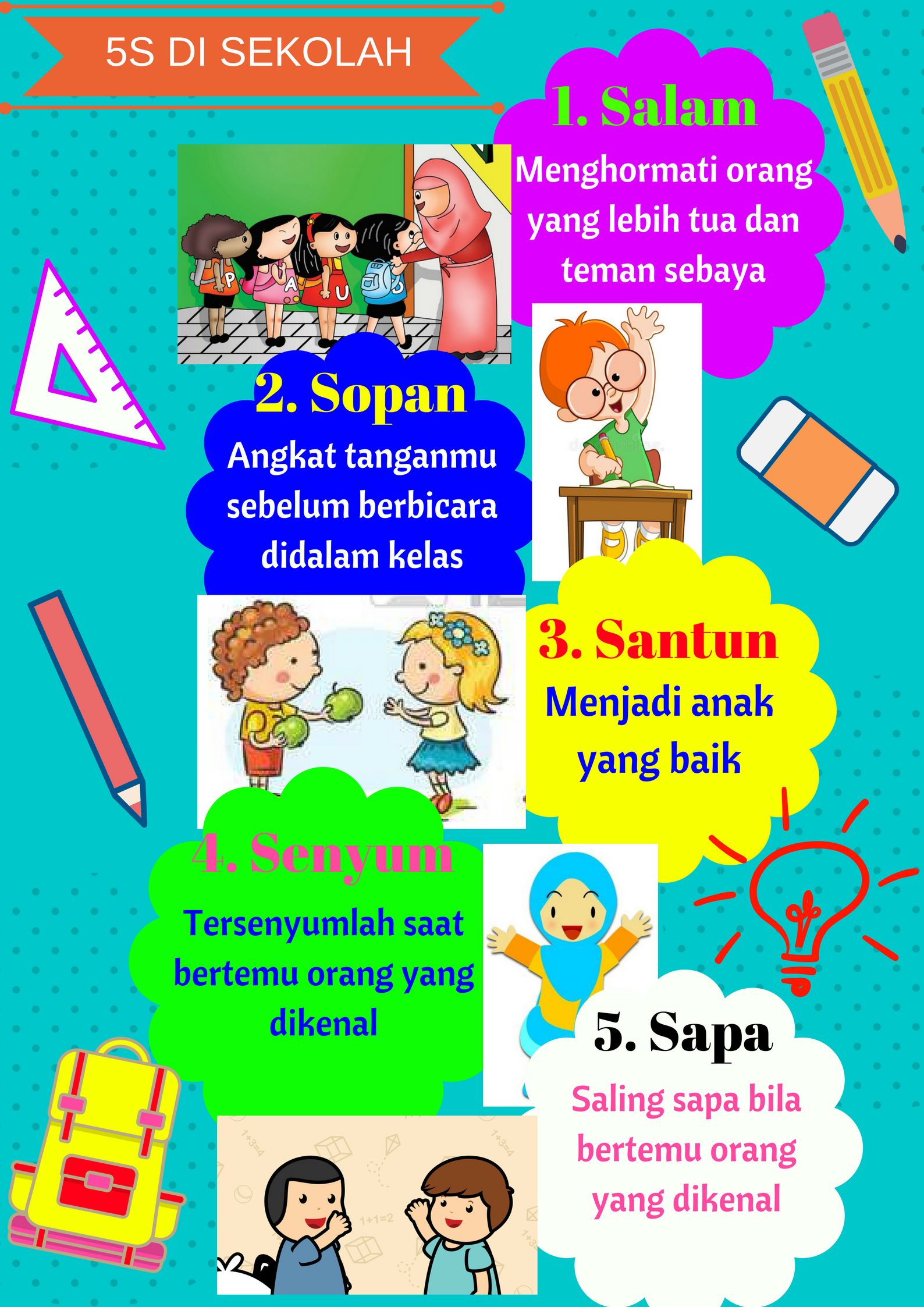 Detail Gambar Anak Sopan Disekolah Nomer 4