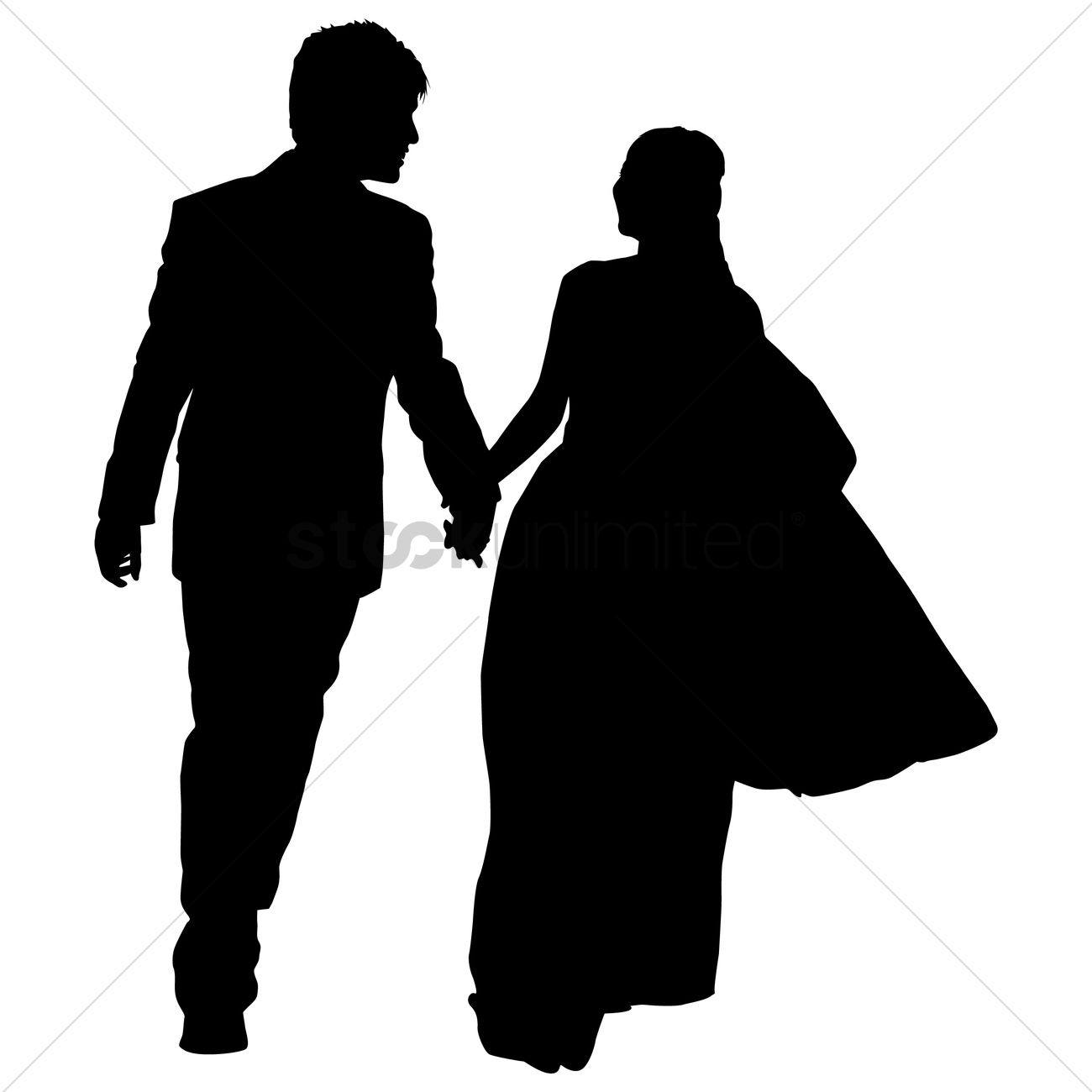 Detail Silhouette Couple Wedding Nomer 3