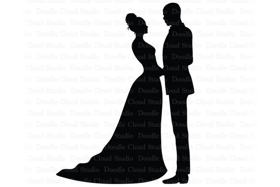 Detail Silhouette Couple Wedding Nomer 8