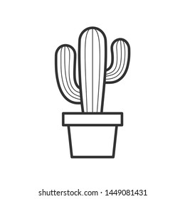 Detail Cactus Black And White Clipart Nomer 18