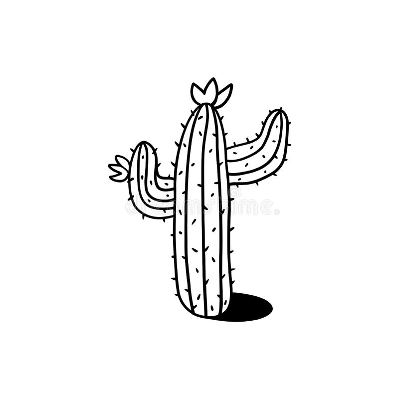 Detail Cactus Black And White Clipart Nomer 20
