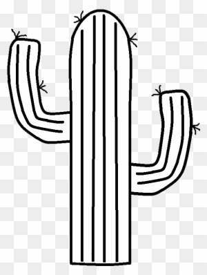 Detail Cactus Black And White Clipart Nomer 35