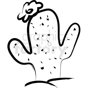 Detail Cactus Black And White Clipart Nomer 41