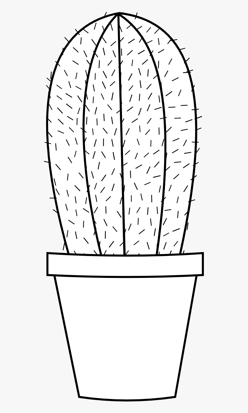 Detail Cactus Black And White Clipart Nomer 8