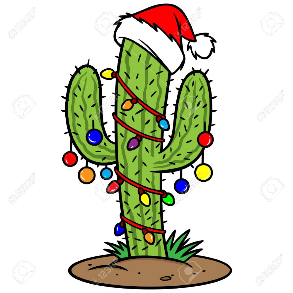 Cactus Christmas Tree Clipart - KibrisPDR