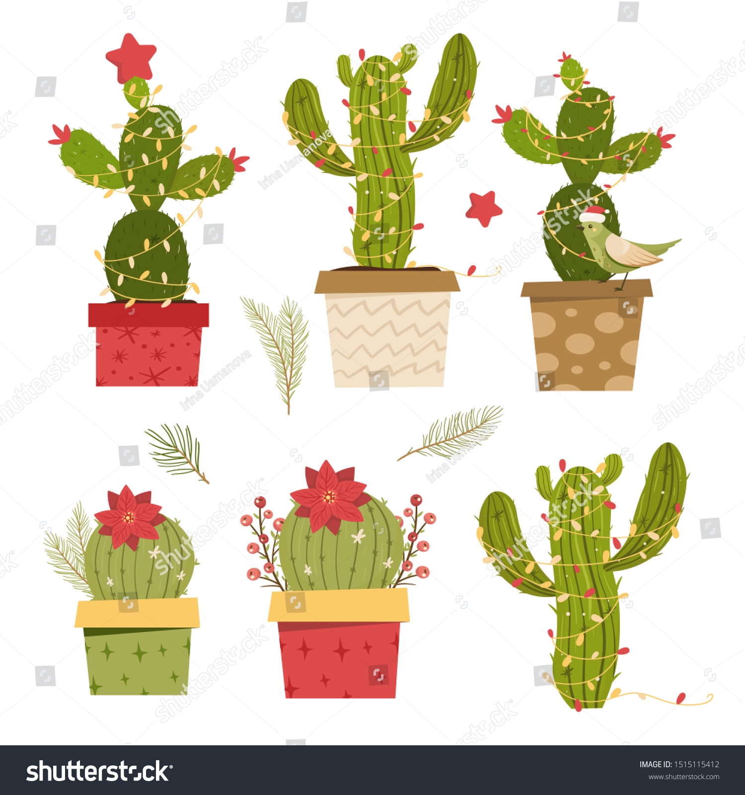 Detail Cactus Christmas Tree Clipart Nomer 15