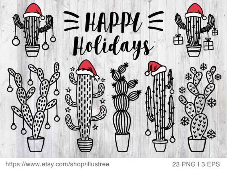 Detail Cactus Christmas Tree Clipart Nomer 29