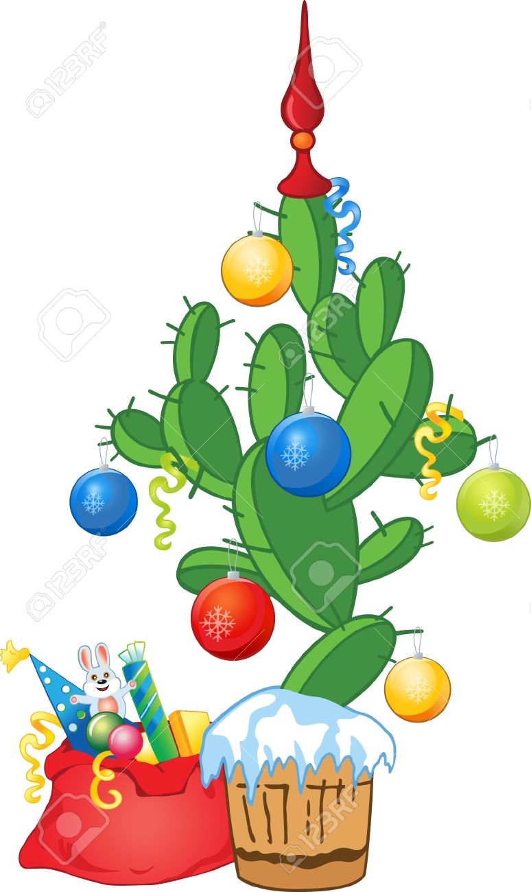 Detail Cactus Christmas Tree Clipart Nomer 34