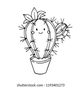 Detail Cactus Flower Clipart Black And White Nomer 15