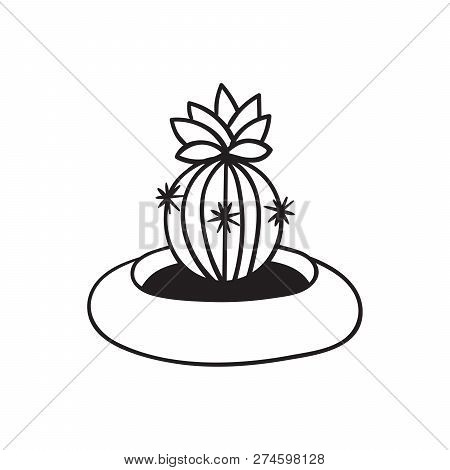 Detail Cactus Flower Clipart Black And White Nomer 19