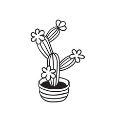 Detail Cactus Flower Clipart Black And White Nomer 23