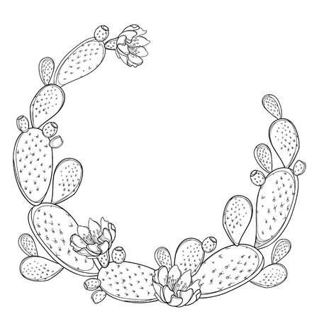 Detail Cactus Flower Clipart Black And White Nomer 35