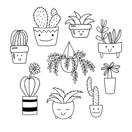 Detail Cactus Flower Clipart Black And White Nomer 8