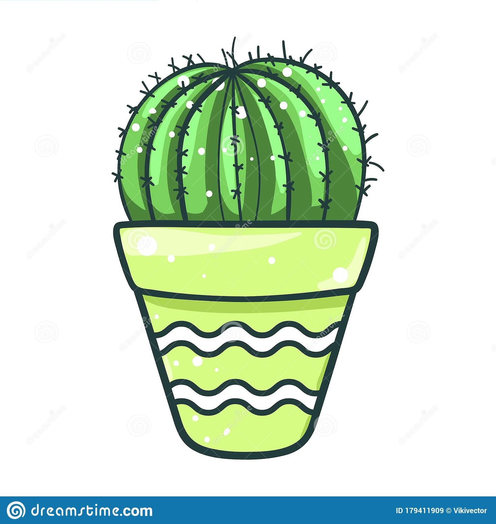 Detail Cactus In A Pot Clipart Nomer 52