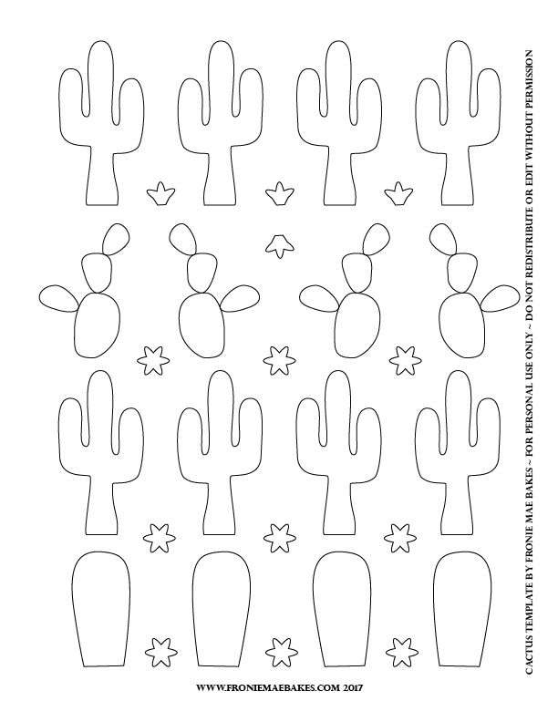 Detail Cactus Macaron Template Nomer 2