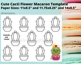 Detail Cactus Macaron Template Nomer 16