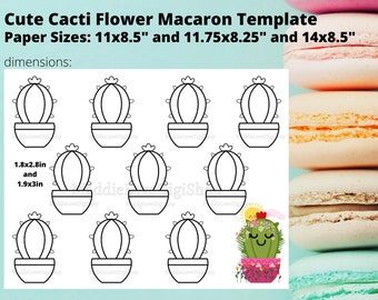 Detail Cactus Macaron Template Nomer 16