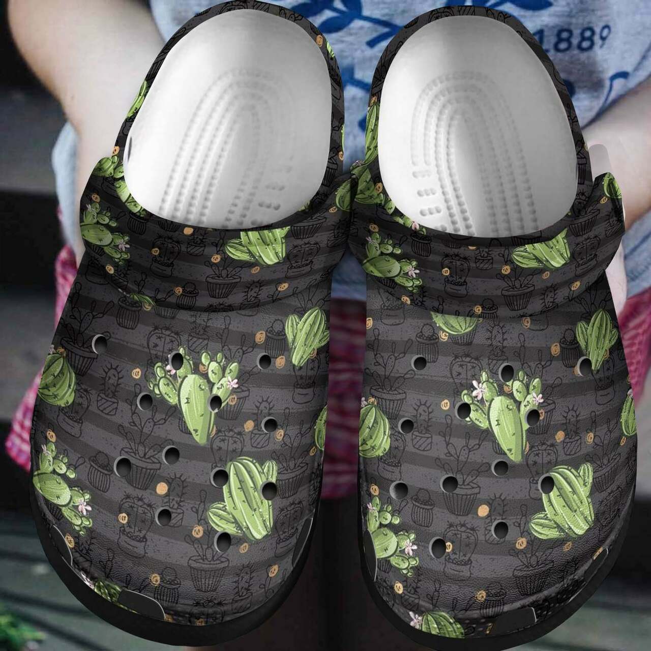 Cactus Print Crocs - KibrisPDR