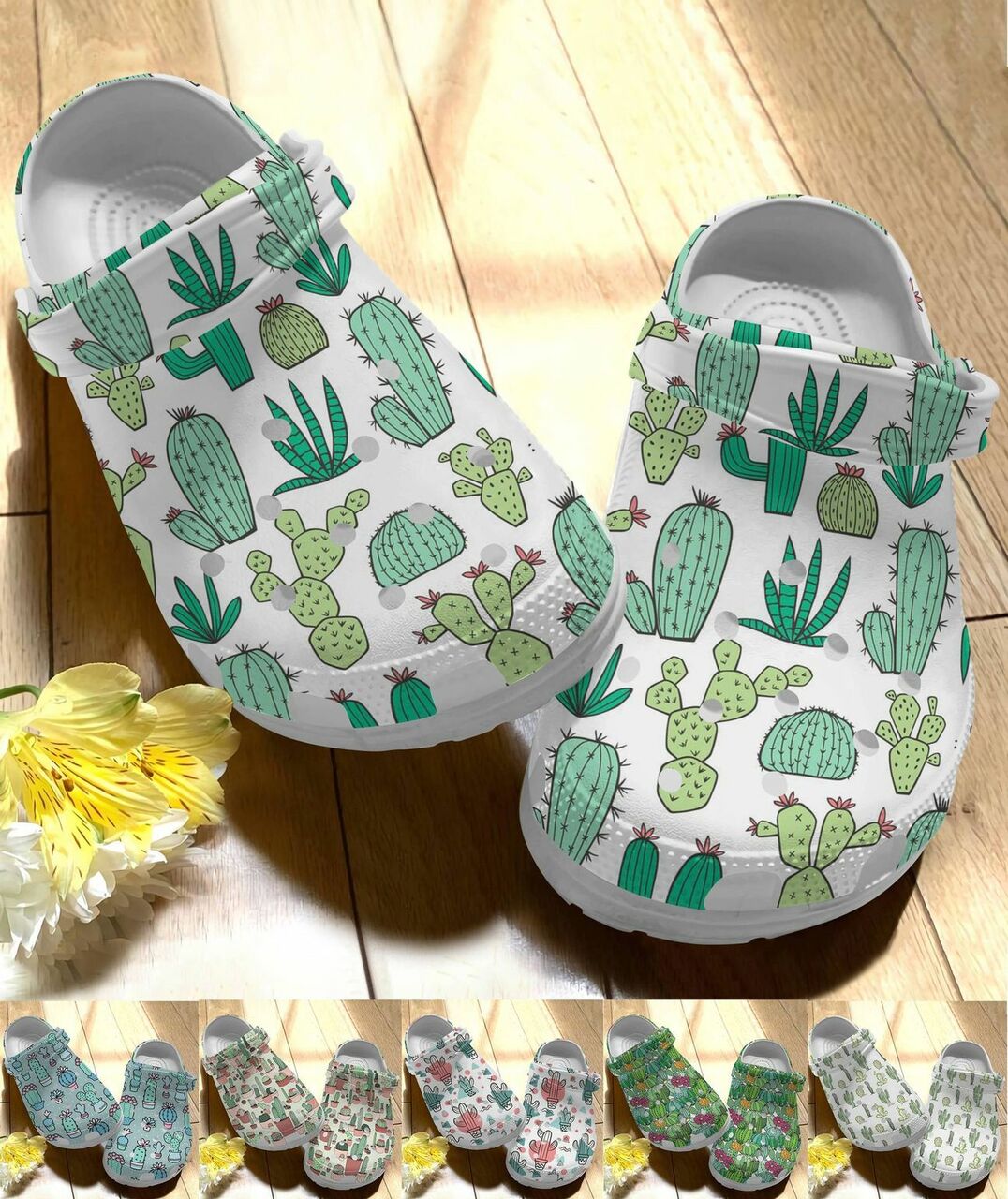 Detail Cactus Print Crocs Nomer 2