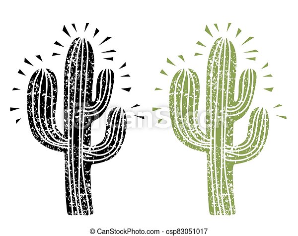 Detail Cactus Silhouette Clip Art Nomer 29