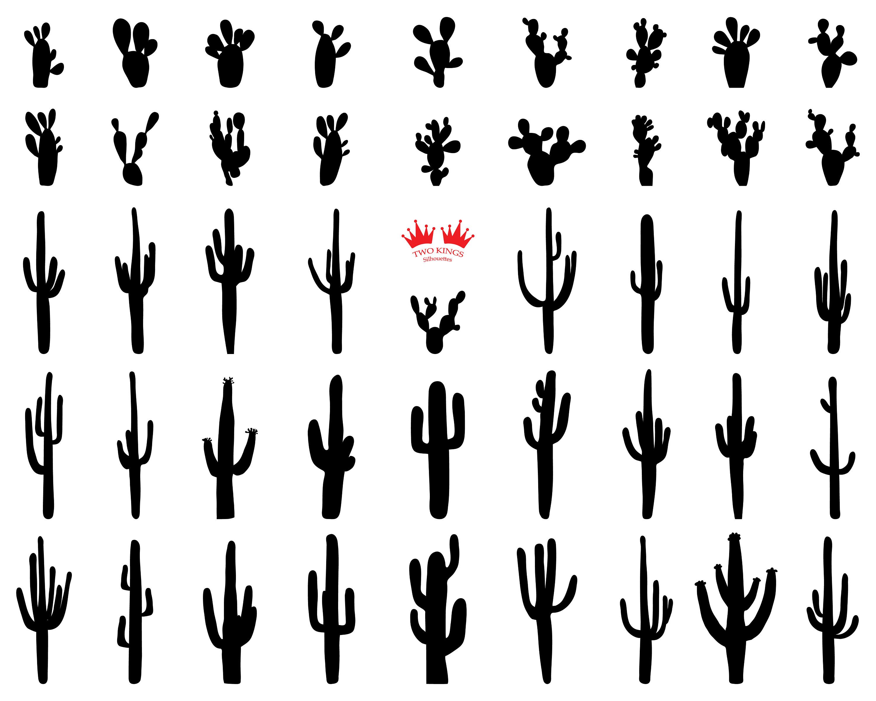 Detail Cactus Silhouette Clip Art Nomer 51