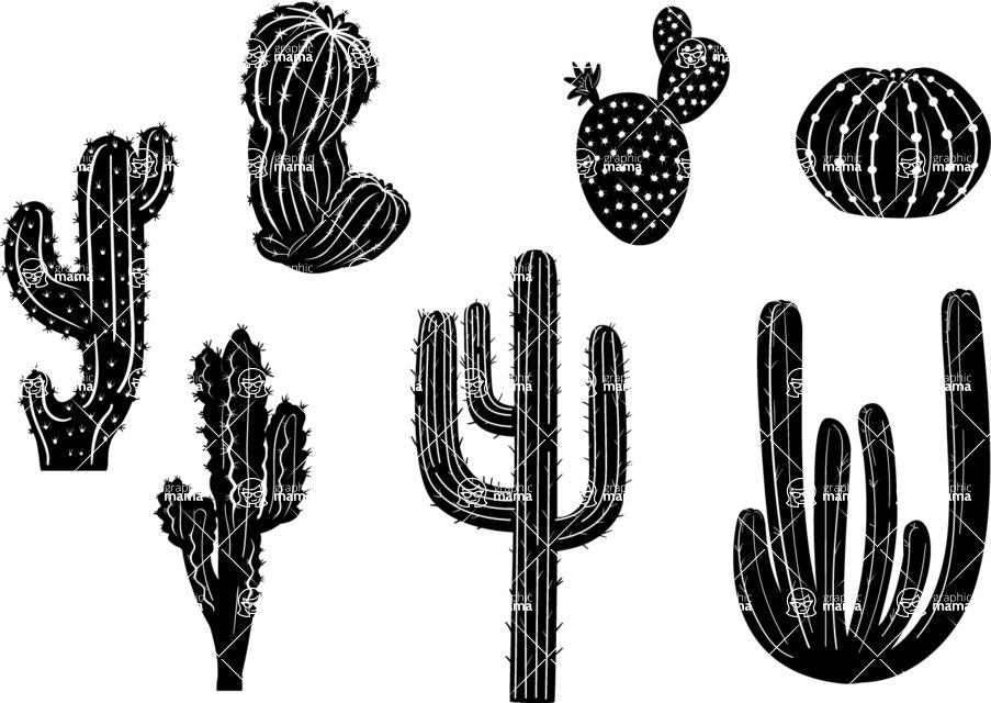 Detail Cactus Silhouette Png Nomer 35