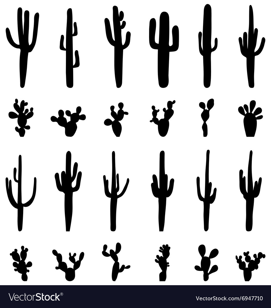 Detail Cactus Silhouettes Nomer 2