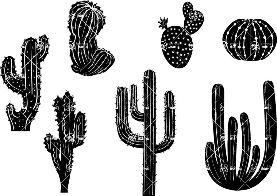 Detail Cactus Silhouettes Nomer 13