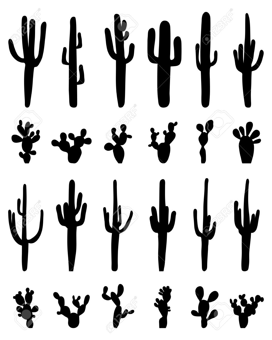 Detail Cactus Silhouettes Nomer 16