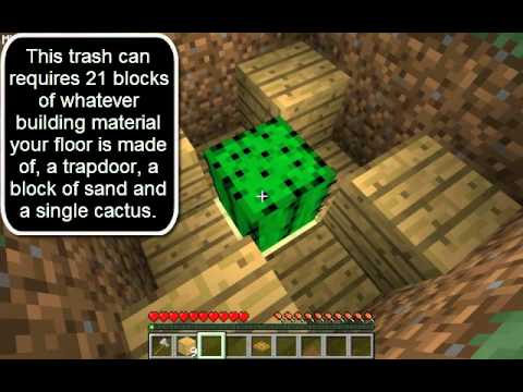 Cactus Trash Can Minecraft - KibrisPDR