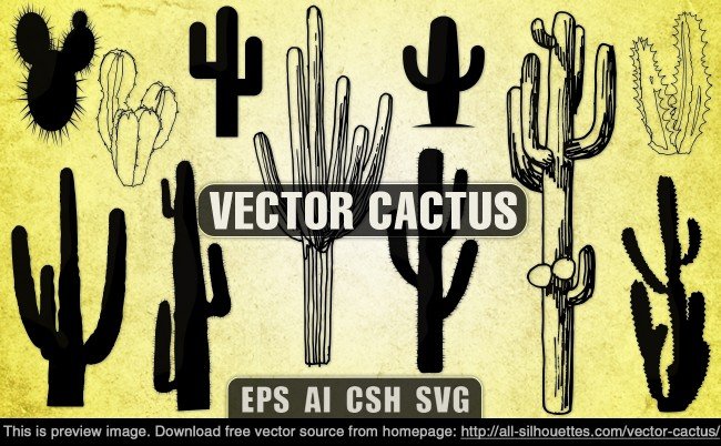 Detail Cactus Vector Free Nomer 27