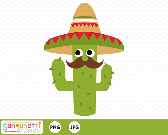 Detail Cactus With Sombrero Clipart Nomer 15