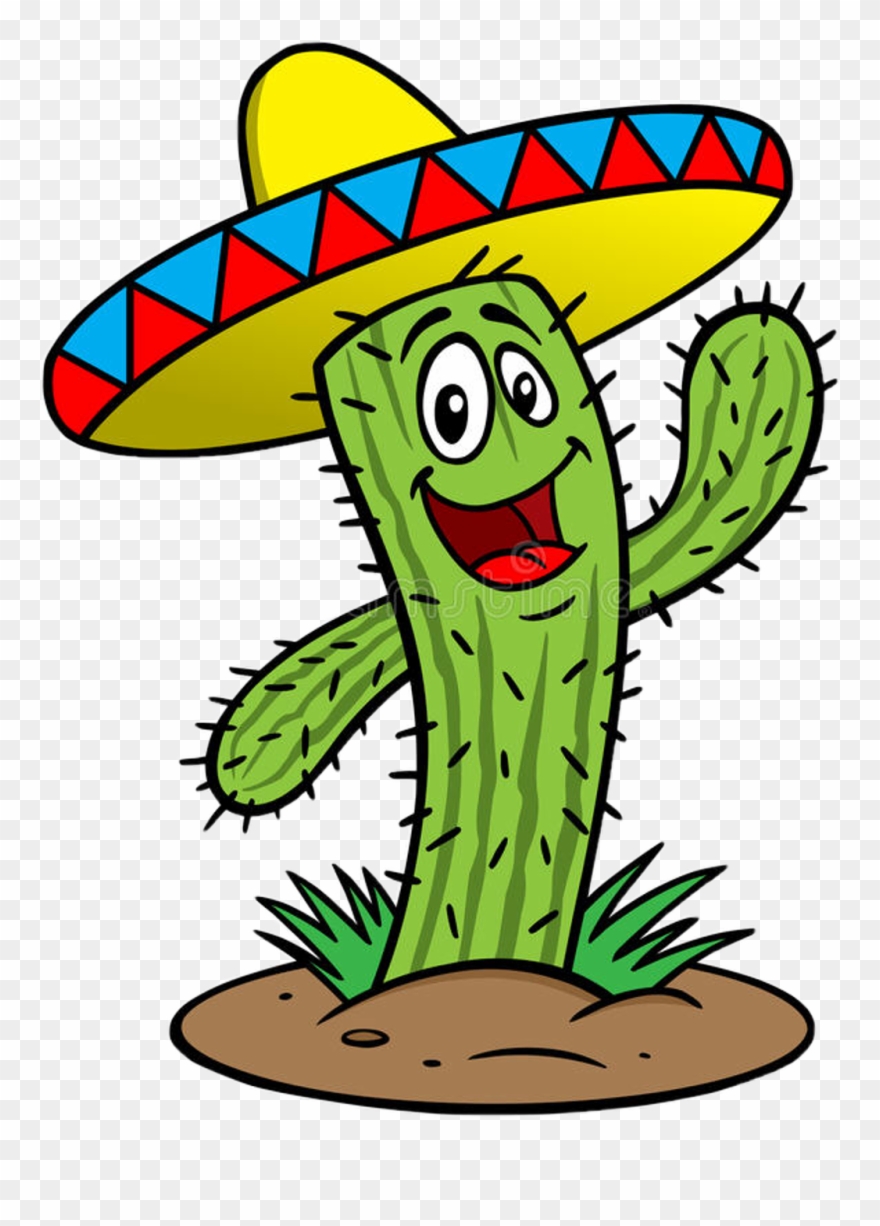 Detail Cactus With Sombrero Clipart Nomer 3