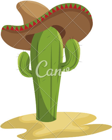 Detail Cactus With Sombrero Clipart Nomer 25