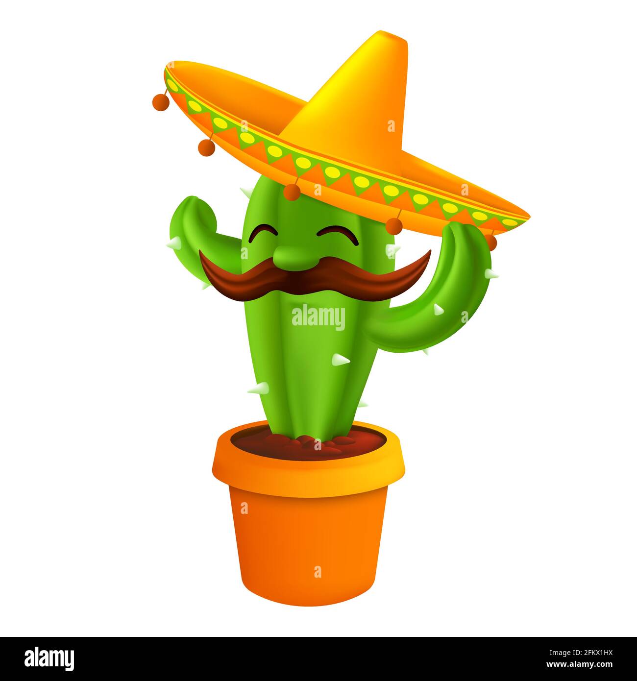 Detail Cactus With Sombrero Clipart Nomer 50
