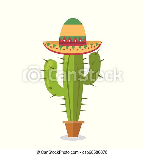 Detail Cactus With Sombrero Clipart Nomer 55